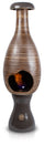 Cheminée Bioéthanol au Sol en Céramique 35x95 cm Bean Brown Stripes