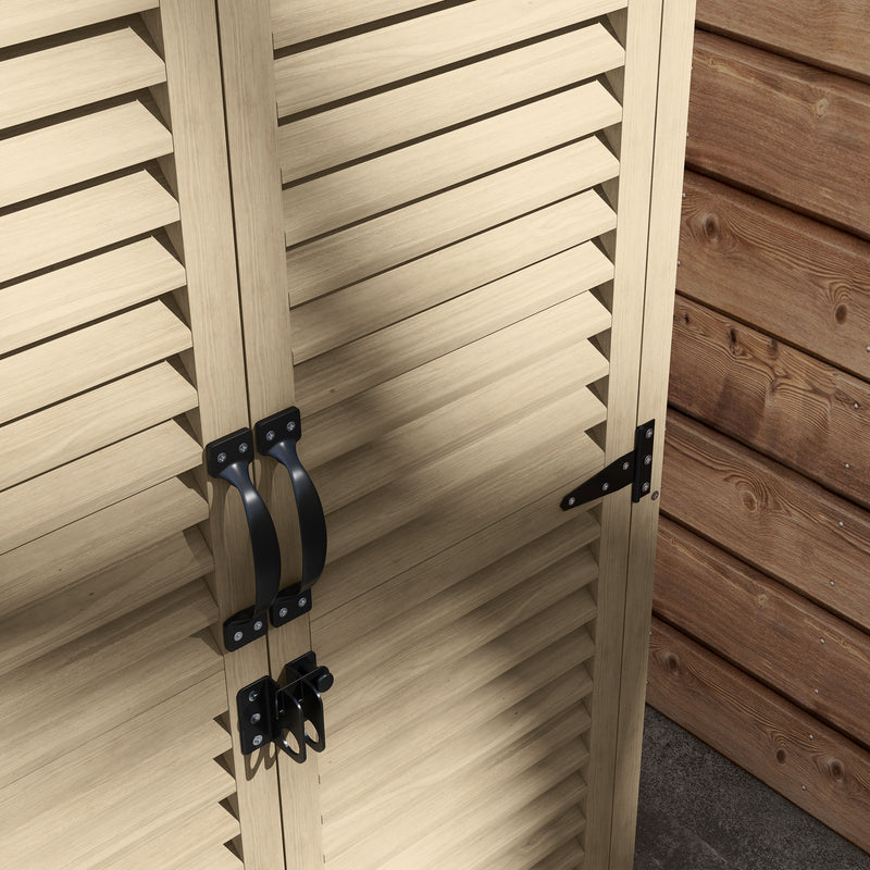 Armadio da Esterno a 2 Ripiani 75x50x111/118 cm in Legno di Abete 