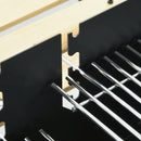 Barbecue a Carbonella 2 Griglie e 2 Ripiani 113x53.5x82.5 cm in Metallo e Legno Nera