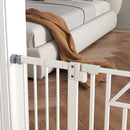 Cancelletto per Cani taglia Piccola e Media 74-100x76 cm in Acciaio e PA Bianco