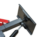 Cavalletto Alzamoto 28x17.5x24.5-35.5 cm in Acciaio e Gomma Nero e Rosso