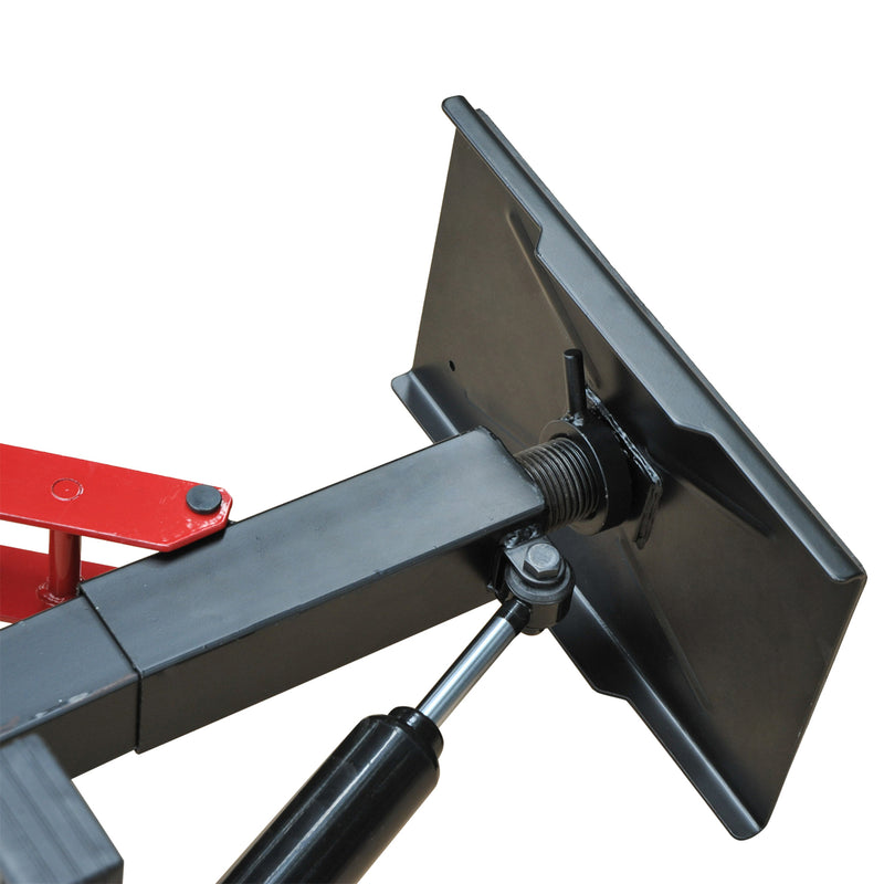 Cavalletto Alzamoto 28x17.5x24.5-35.5 cm in Acciaio e Gomma Nero e Rosso