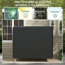Copertura per Dondolo da Giardino 3 Posti Impermeabile e Anti UV 220x125x172 cm Nero