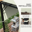 Copertura per Gazebo Pergola 3x3 m 488x122 cm  in PE Impermeabile color Kaki