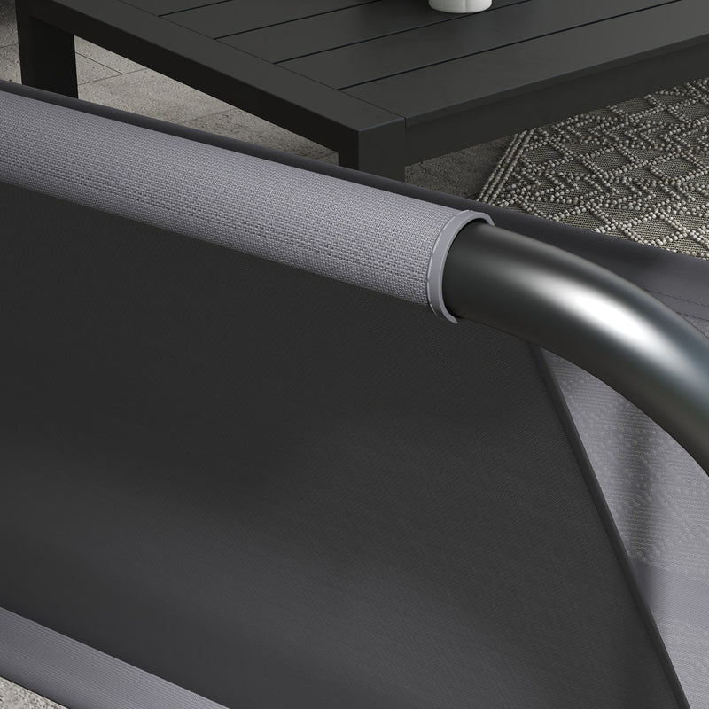 Coprisedile per Dondolo da Giardino 115x48x48cm in Tessuto a Rete Grigio