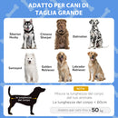 Cuccia per Cani Taglia Grande 106x76x94 cm in Acciaio e Poliestere Blu Scuro