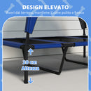 Cuccia per Cani Taglia Grande 106x76x94 cm in Acciaio e Poliestere Blu Scuro