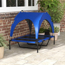 Cuccia per Cani Taglia Grande 106x76x94 cm in Acciaio e Poliestere Blu Scuro