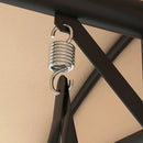 Dondolo da Giardino 2 Posti con Tetto Parasole Regolabile e Tasche Laterali Beige