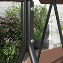 Dondolo da Giardino a 3 Posti con Cuscini 172x110x153 cm Marrone e Nero 