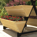 Fioriera da Esterno a 3 Livelli 75x78x77 cm in Legno di Abete 