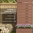 Fioriera da Esterno con Spalliera a Doghe per Piante Rampicanti 72x38x150cm Marrone Chiaro