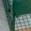 Gabbia Trappola per Animali Vivi Piccoli con Doppia Porta e Maniglia 80x25x30cm Verde Scuro