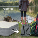 Materasso Gonfiabile Singolo con Pompa di Gonfiaggio Inclusa e Borsa 92x203x46 cm Beige