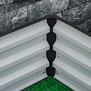 Letto per Orto Rialzato a Fondo Aperto con Rivestimento 120x120x30 cm in Acciaio Zincato Grigio