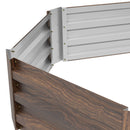 Letto per Orto Rialzato Esagonale in Acciaio Galvanizzato con Fondo Aperto Marrone