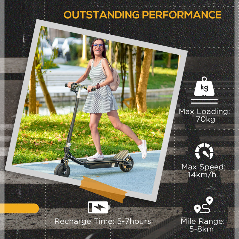 Monopattino Elettrico Bambini 4-14 Anni 150W  42x94x105-108 cm in Acciaio e PP Nero