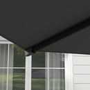 Ombrellone da Giardino Decentrato Ø2,92x2,43m in Poliestere e Acciaio Grigio