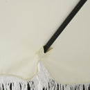 Ombrellone da Giardino 2.3x2.2m Inclinabile con Palo Centrale e Manovella Crema