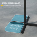 Ombrellone da Giardino Decentrato 3x2.5 m con Base a Croce e Apertura a Manovella Beige