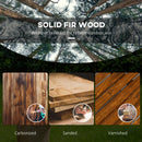 Panchina da Giardino 2 Posti in Legno con Ripiano e Braccioli 125x58x88cm Legno