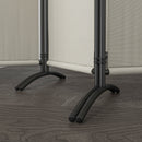 Paravento da Esterno e Interno a 4 Pannelli Pieghevole 221x50x172cm Crema