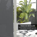 Pareti Gazebo 3x3 e 3x6 m in Tessuto Oxford Grigio con Chiusure ad Anello e a Gancio