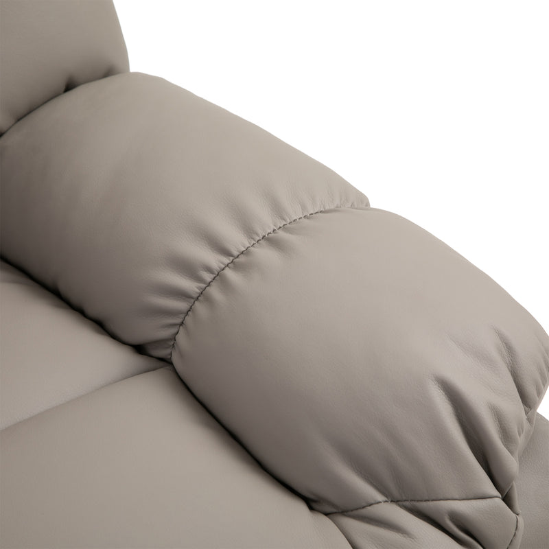 Poltrona Relax con 8 Punti Massaggio e Reclinazione a 165° 94x99x99 cm in Similpelle Grigio