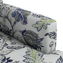 Poltroncina Retrò 71x74x82,5 cm in Tessuto con Finitura a Borchie e Fantasia a Fiori