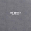 Pouf Contenitore Vellutato da 120 kg max 56x56x42 cm con Vassoio a Ribalta in MDF e Rovere Grigio