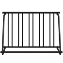 Rastrelliera Portabiciclette a 3 Posti da Esterno 114x58x75cm Nero