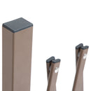 Recinzione per Giardino Estensibile Autoportante 35-300 cm in Metallo e Alluminio Marrone Scuro