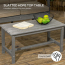 Set Salotto da Giardino Divano 2 Poltrone e Tavolino in HDPE con Cuscini Grigio Scuro