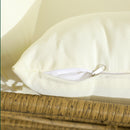 Salotto da Giardino Divano 2 Posti con Chaise Longue e Tavolino in Rattan PE Crema