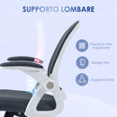 Sedia Operativa da Ufficio 65.5x61.5x88-97.5cm con Schienale a Rete Grigio