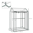 Serra da Giardino 2 Zone Separate e Porte Avvolgibili 100x80x150cm Copertura in PE