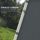 Set 2 Pareti Laterali per Gazebo 3x3m e 3x6m 295x195 cm in Tessuto Oxford Grigio Scuro