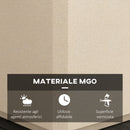 Set da 2 Vasi da Giardino Quadrati Impilabili per Esterno e Interno Beige