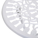 Set Tavolino e 2 Sedie da Giardino in Alluminio Bianco