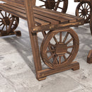 Set Tavolo e 2 Panchine da Giardino in Legno di Pino