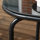 Set Salotto da Giardino Divano 2 Poltrone e Tavolino in Acciaio e Poliestere Khaki