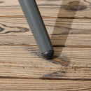 Set Tavolo con Piano in Vetro e 4 Sedie da Giardino in Alluminio e Poliestere Grigio Scuro