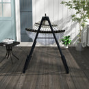 Amaca con Supporto max 120kg 263x89x100 cm in Metallo Borsa Incluse Nero e Bianco