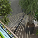 Supporto per Amaca da 330 cm max con 6 Fori e Rotelle 290x120x115 cm in Metallo Nero