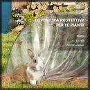 Telo di Copertura Piante a Rete con Archetti Flessibili e Clip di Fissaggio in PP e Fibra di Vetro Bianco