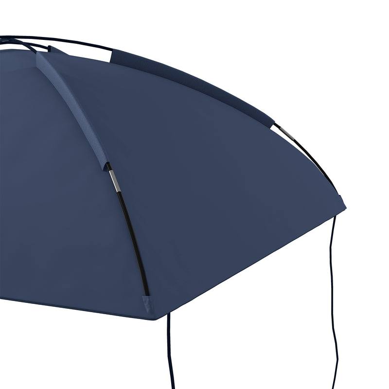 Tendalina ad Arco Portatile con Paletti Regolabili 290x278x230-260 cm in Poliestere e Acciaio Blu