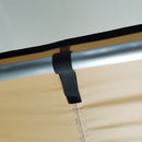 Tendalino da Tetto Auto Laterale e Impermeabile 2.5x1.6m in Tessuto Oxford e Alluminio Cachi