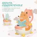 Vasino per Bambini 34,5x35x23 cm con Schienale Vaschetta Rimovibile e Braccioli Rosa