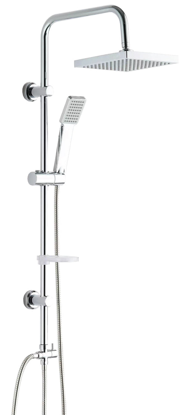 Saliscendi Asta con Soffione Quadrato 20x20 cm in Acciaio Quadra 332 online