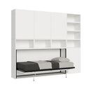 Letto Singolo a Scomparsa Composizione E Kando H226,7 Bianco Frassino con Materasso